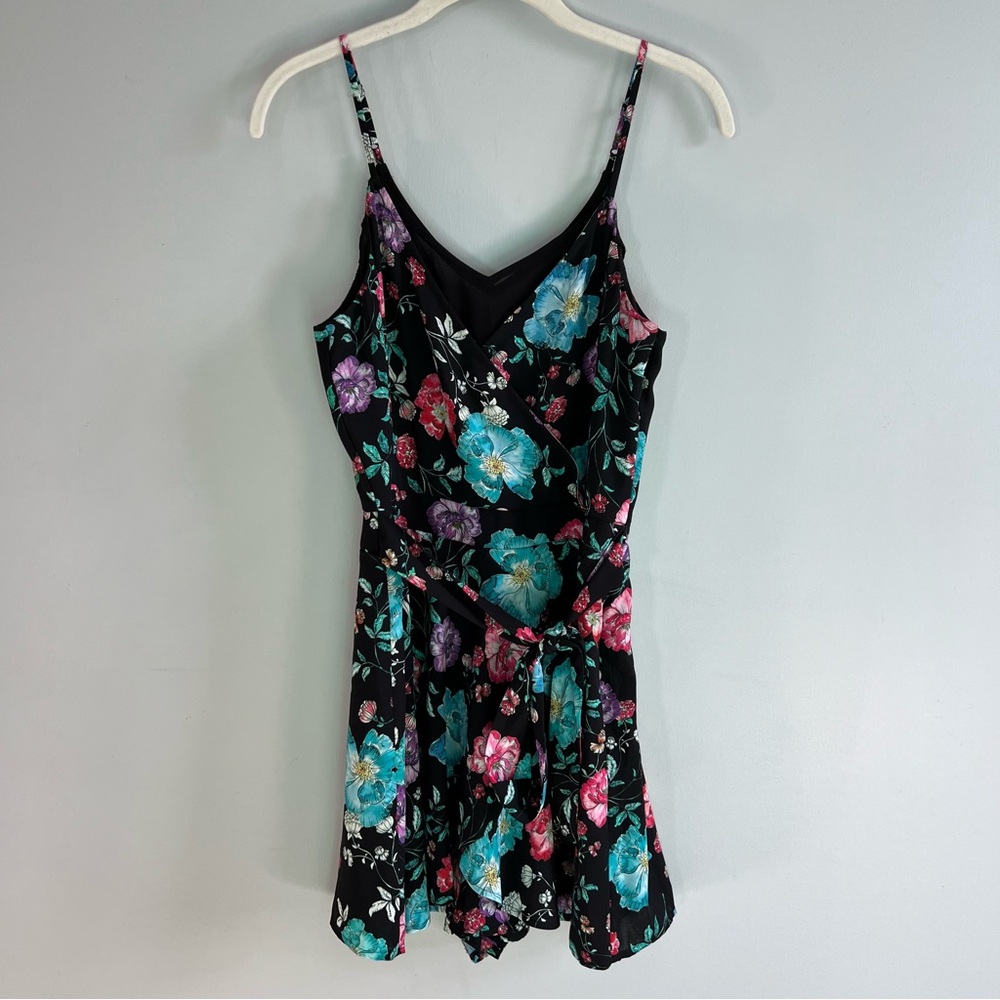 Express Floral Spaghetti Strap Romper